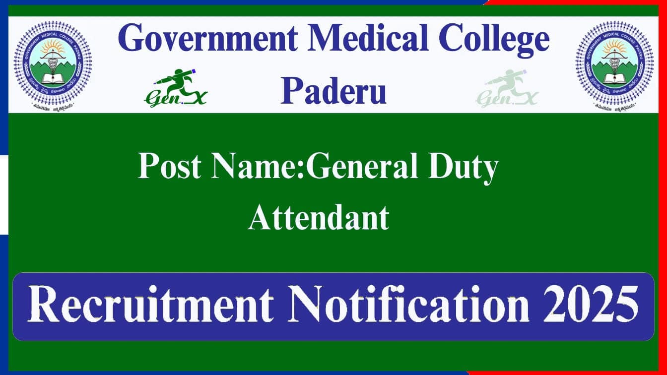 GMC Paderu Recruitment 2025