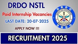 DRDO NSTL Recruitment 2025
