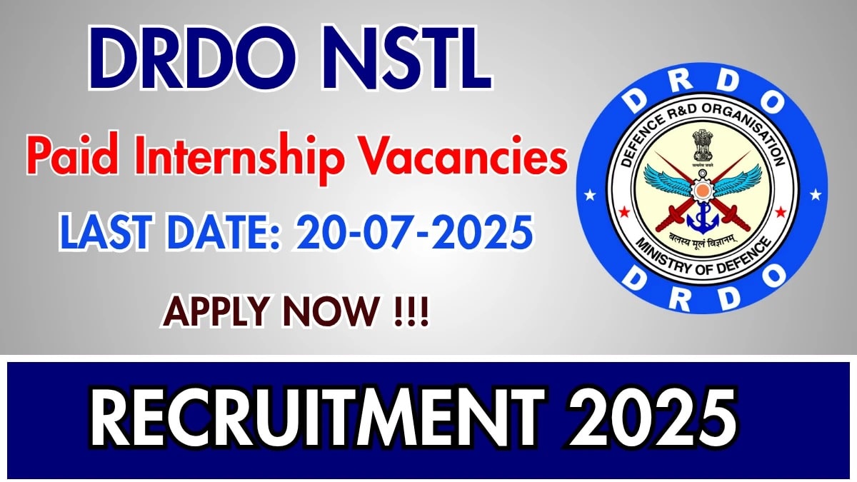 DRDO NSTL Recruitment 2025