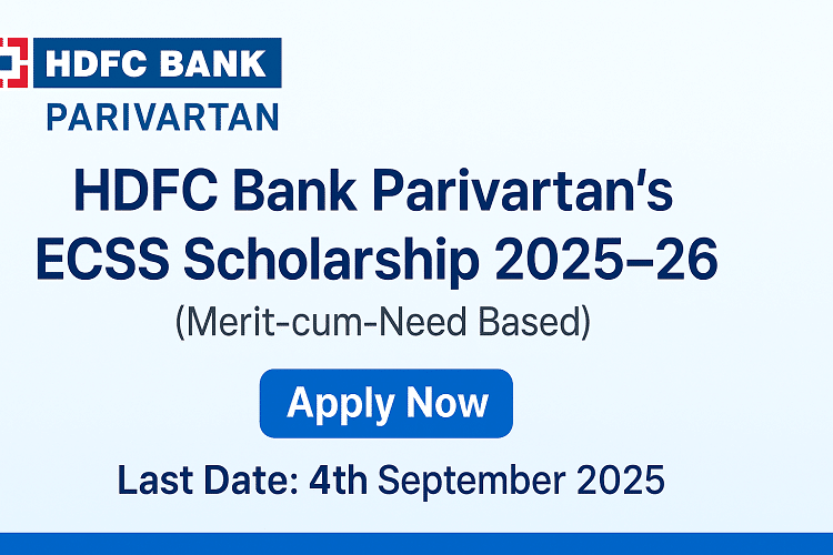 HDFC Bank Parivartan ECSS Scholarship 2025-26